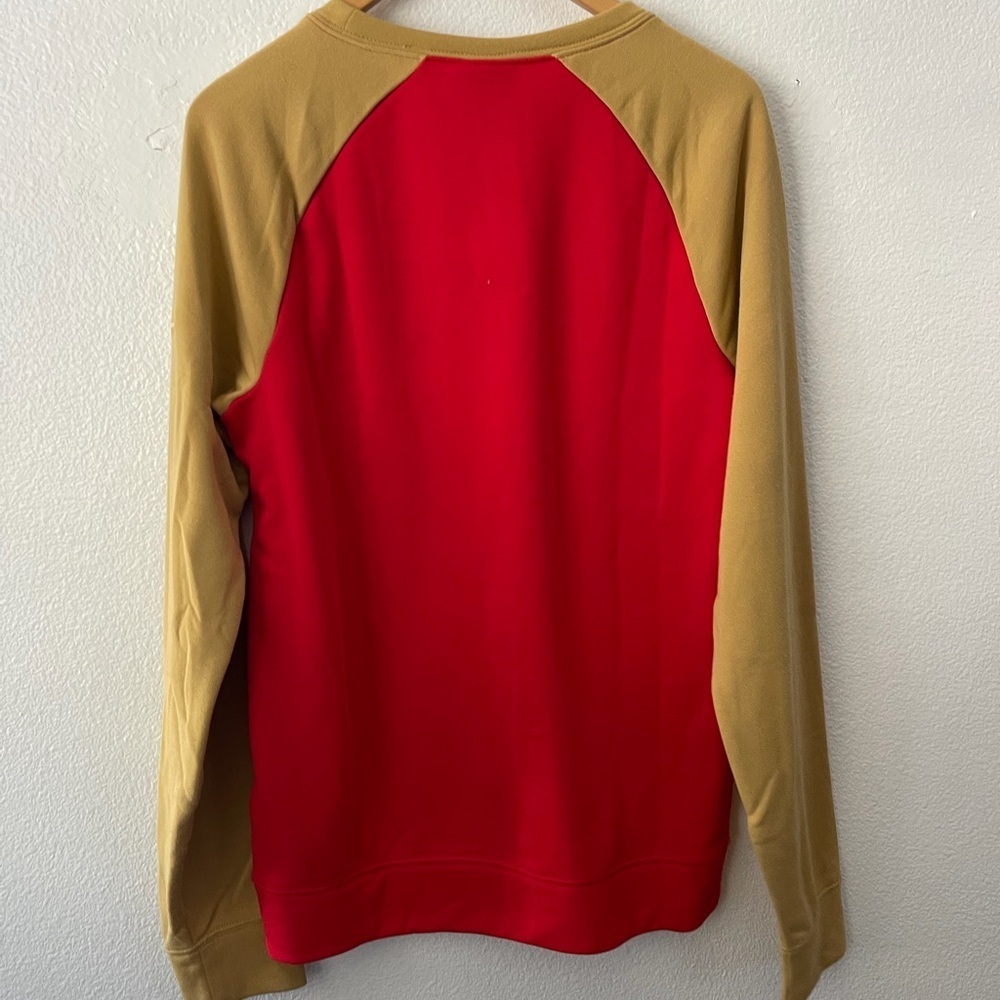 Nike San Francisco 49ers Scarlet & Gold Historic Raglan Crew Sweatshirt Men’s S - Picture 4 of 6